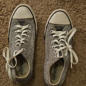 Converse Shimmering Silver Sneakers